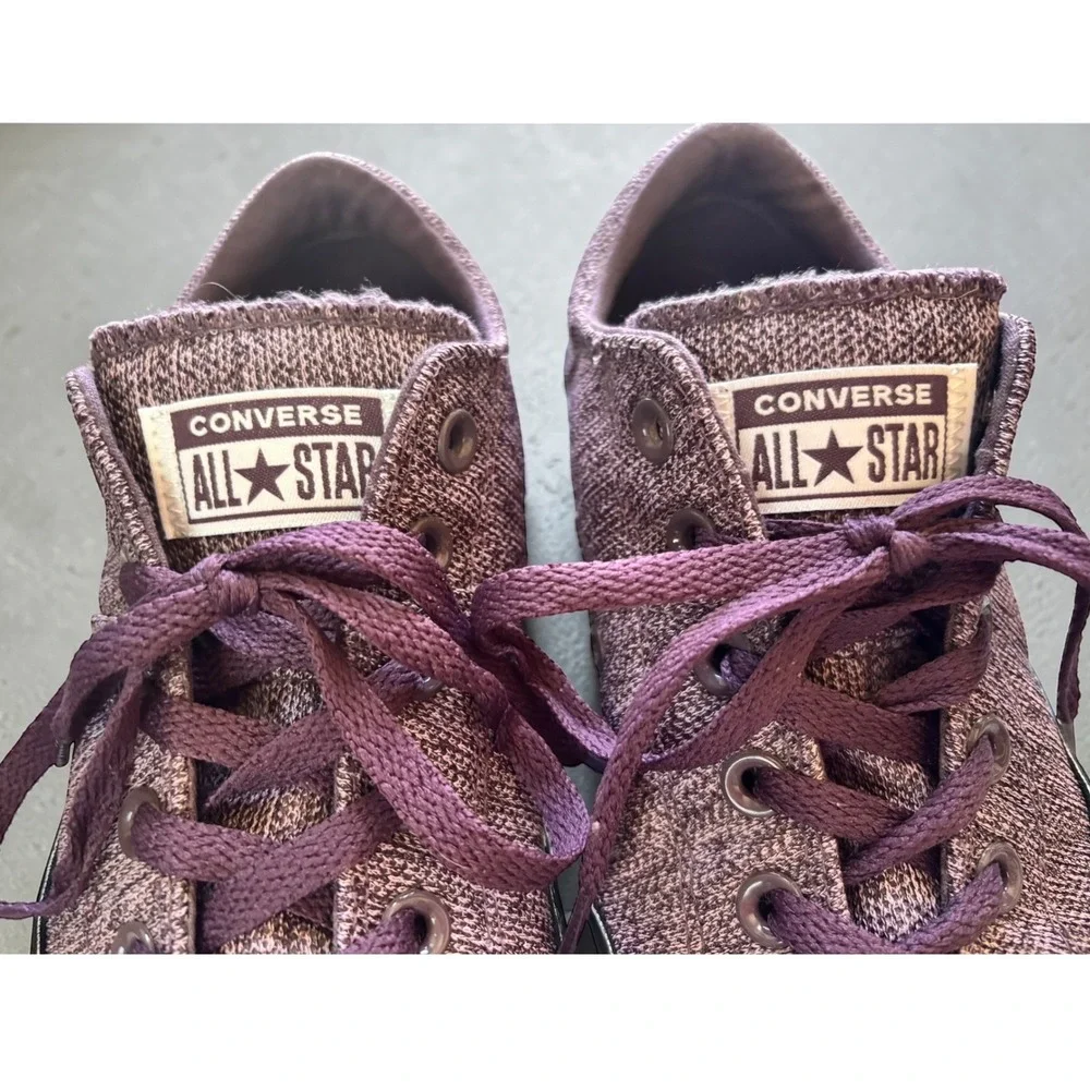 Converse 561764F Chuck Taylor All Star‎ Low Purple Knit Sneakers Womens 9 - Picture 2 of 9